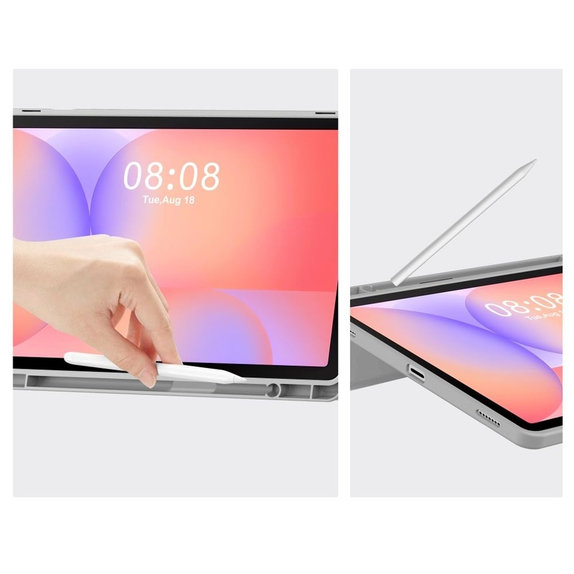 Tok Sc Pen Samsung Tab S9 11.0 / S9 FE / S10 FE / S10 Lite 10.9 X710 / X716B / X510 / X516B / X520 / X526 / X400 / X406B, szürke, Tech-Protect