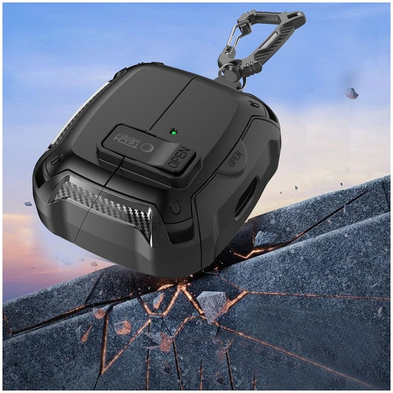 Fülhallgató tok Carbonox MagSafe Samsung Buds 3 / 3 FE / 3 Pro, fekete, Tech-Protect