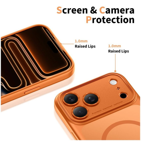 Tok MagPeak MagSafe CC iPhone 17 Pro, Matte Cosmic Orange, Tech-Protect