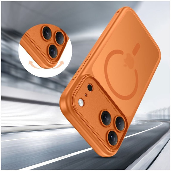 Tok MagPeak MagSafe CC iPhone 17 Pro Max, Matte Cosmic Orange, Tech-Protect