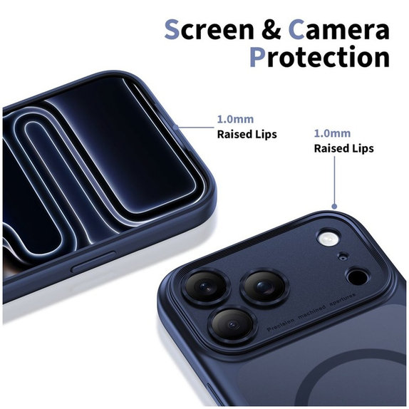 Tok MagPeak MagSafe CC iPhone 17 Pro, Matte Deep Blue, Tech-Protect
