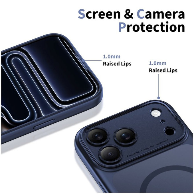 Tok MagPeak MagSafe CC iPhone 17 Pro, Matte Deep Blue, Tech-Protect