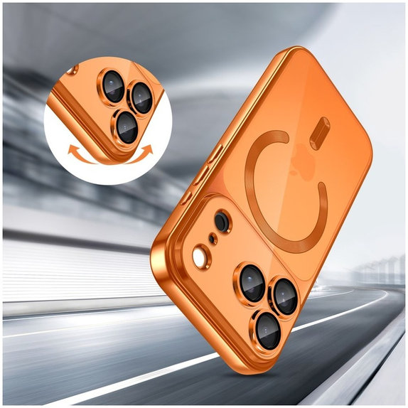 Tok MagFlex MagSafe iPhone 17 Pro, Shiny Cosmic Orange, Tech-Protect