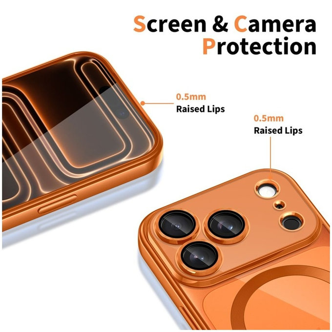 Tok MagFlex MagSafe iPhone 17 Pro Max, Shiny Cosmic Orange, Tech-Protect