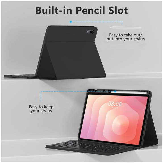 Tok Sc Pen + Keyboard Samsung Tab S11 11.0 X730 / X736B, fekete, Tech-Protect