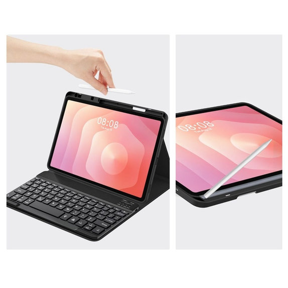 Tok Sc Pen + Keyboard Samsung Tab S11 11.0 X730 / X736B, fekete, Tech-Protect