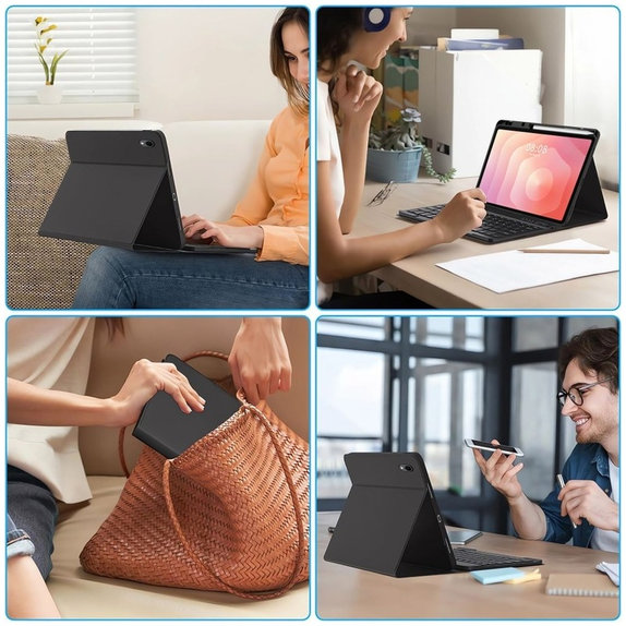 Tok Sc Pen + Keyboard Samsung Tab S11 11.0 X730 / X736B, fekete, Tech-Protect