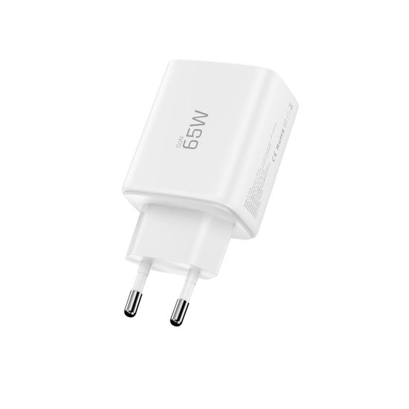 Hálózati töltő NCA65W-GAN 3-PORT PD 65W / QC3.0, fehér, Tech-Protect