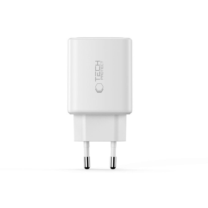 Hálózati töltő NCA65W-GAN 3-PORT PD 65W / QC3.0, fehér, Tech-Protect