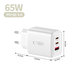 Hálózati töltő NCA65W-GAN 3-PORT PD 65W / QC3.0, fehér, Tech-Protect
