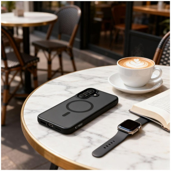 Védőtok MagMat MagSafe Samsung A57 5G, Matte Black, Tech-Protect