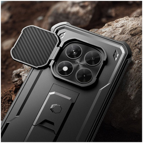 Kevlar Cam+ tok 2 előlapi kerettel Xiaomi Redmi Note 15 Pro 5G készülékhez, fekete, Tech-Protect
