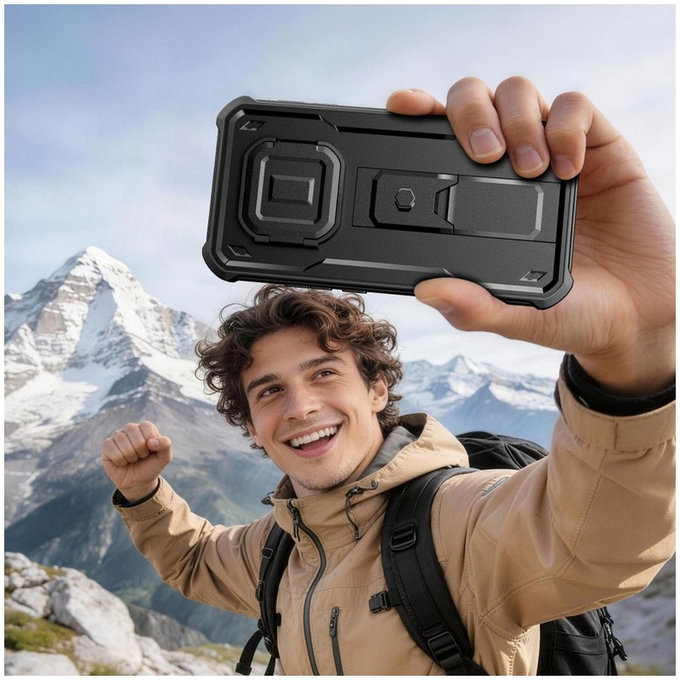 Kevlar Cam+ tok 2 előlapi kerettel Xiaomi Redmi Note 15 Pro 5G készülékhez, fekete, Tech-Protect