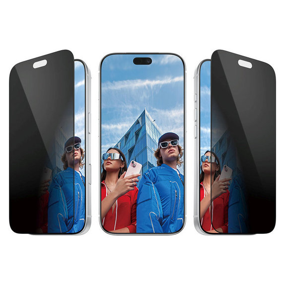 Edzett üveg UWF 2-Way Privacy applikátorral iPhone 18 Pro készülékhez, Fekete, PanzerGlass