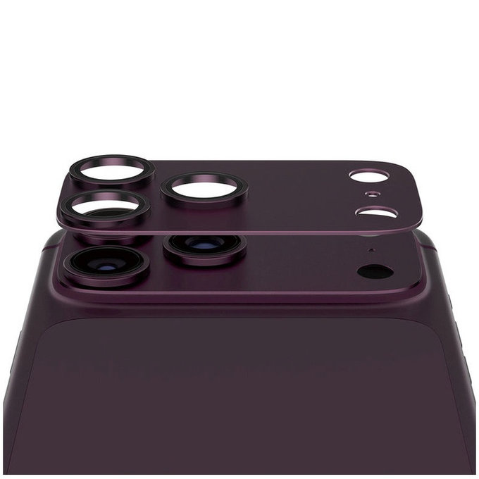 Objektívlencse védő Fender iPhone 18 Pro Max, Dark Cherry, PanzerGlass