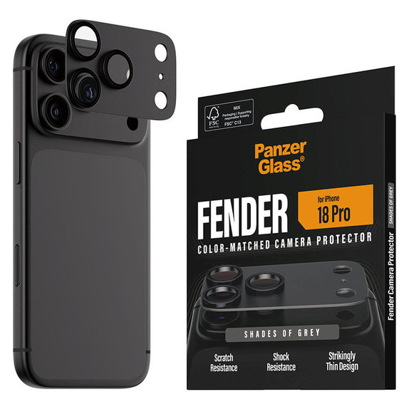 Objektívlencse védő Fender iPhone 18 Pro, Shades of Grey, PanzerGlass