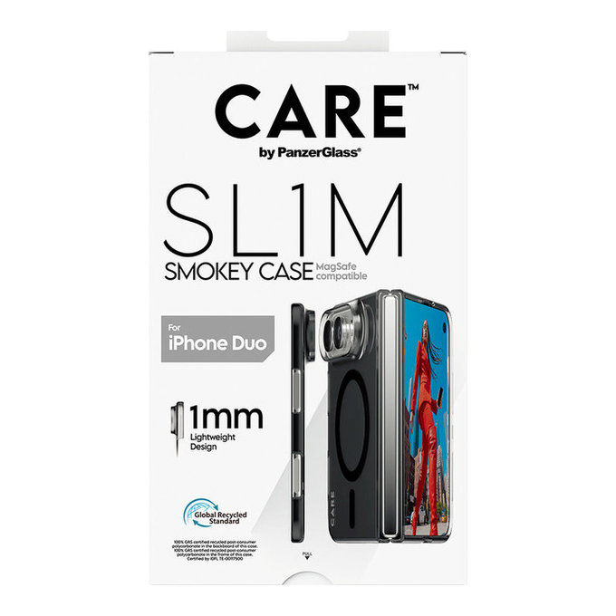 SL1M Smokey tok fekete MagSafe-fel iPhone Duo készülékhez, PanzerGlass