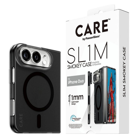 SL1M Smokey tok fekete MagSafe-fel iPhone Duo készülékhez, PanzerGlass