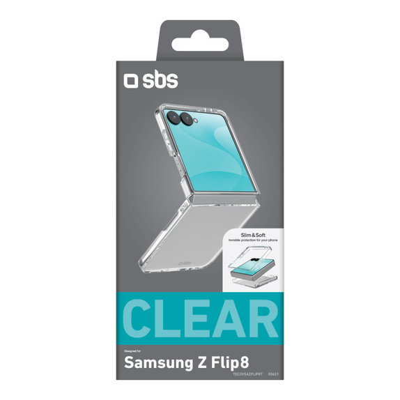Tok Crystal Samsung Galaxy Z Flip8 készülékhez, Átlátszó, SBS