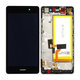 Huawei P8 Lite ALE-L21 - LCD Kijelző + Érintőüveg + Keret + Akkumulátor (Black) - 02350KCW, 02350KCC, 02350KCB, 02350JVD Genuine Service Pack