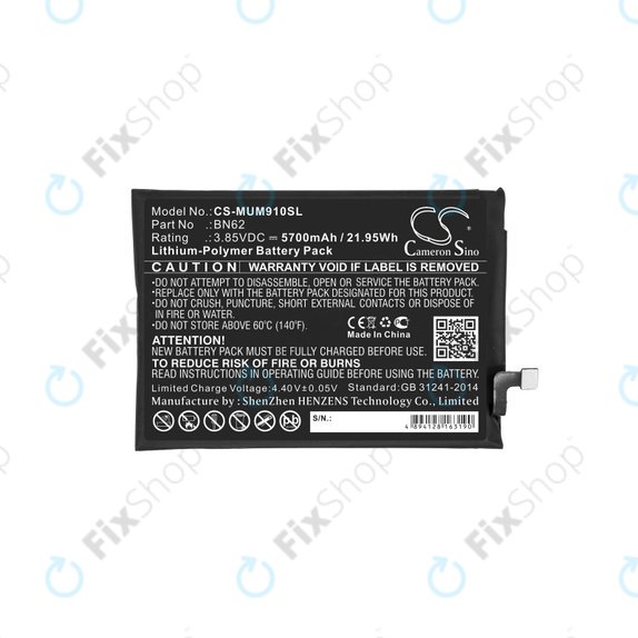 Xiaomi Redmi 9T - Akkumulátor BN62 5700mAh HQ