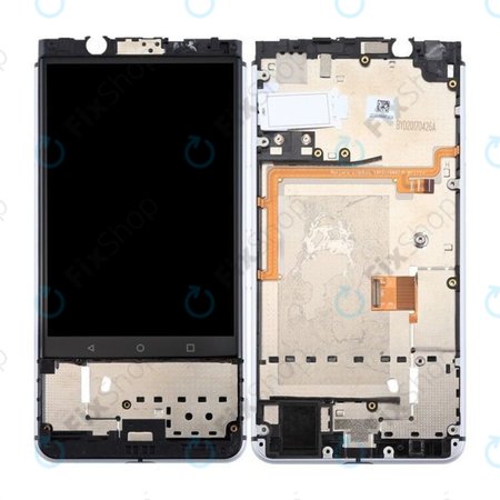 Blackberry Keyone - LCD Kijelző + Érintőüveg + Keret (Black) TFT