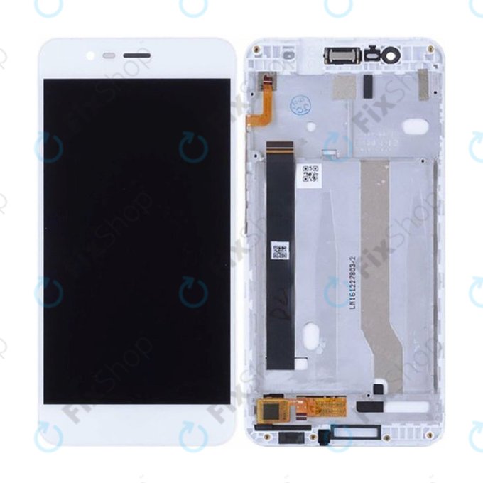 Asus Zenfone 3 Max ZC520TL - LCD Kijelző + Érintőüveg + Keret (Glacier Silver) - 90AX0087-R20010, 90AX0084-R20010 Genuine Service Pack