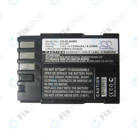 Akkumulátor Pentax 645d, K-5, 1250mAh, Li-Ion, 7.4V, D-LI90, HQ