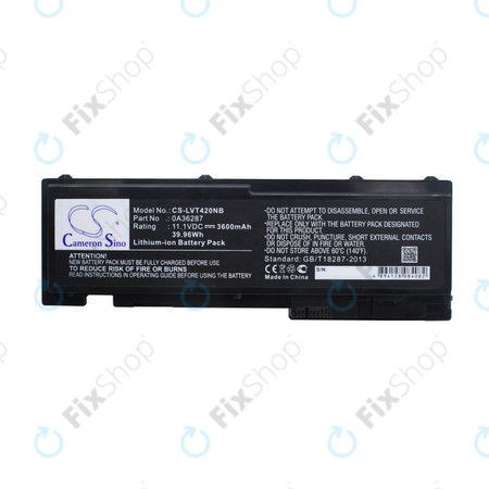 Akkumulátor Lenovo Thinkpad T420s, T420si, 3600mAh, Li-Ion, 11.1V, 0A36287, HQ