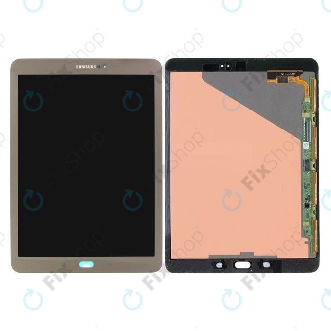 Samsung Galaxy Tab S2 9.7 T810, T815 - LCD Kijelző + Érintőüveg (Gold) - GH97-17729C Genuine Service Pack
