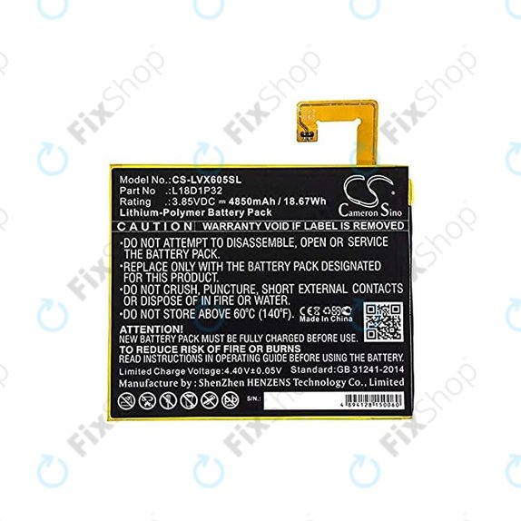 Lenovo Tab M10 - Akkumulátor L18D1P32 4850mAh HQ