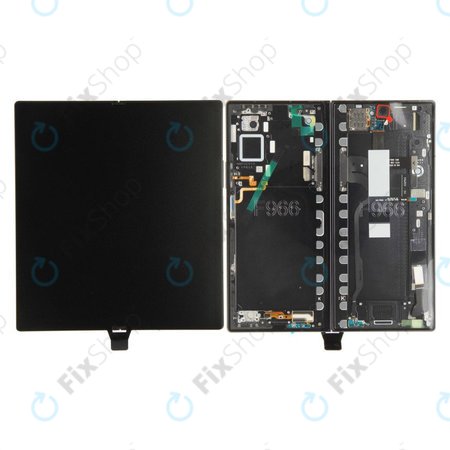 Samsung Galaxy Z Fold 7 F966B - LCD Kijelző + Érintőüveg + Keret (Jetblack) - GH82-37548C Genuine Service Pack