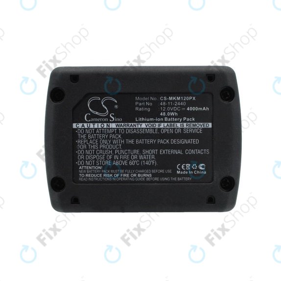 Akkumulátor Milwaukee M12 B4 Redlithium, 4000mAh, Li-Ion, 12V, 48-11-2440, HQ