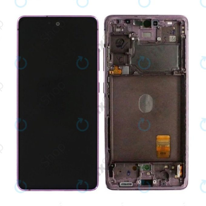 Samsung Galaxy S20 FE G780F - LCD Kijelző + Érintőüveg + Keret (Cloud Lavender) - GH82-24219C, GH82-24220C, GH82-31328C, GH82-31329C Genuine Service Pack