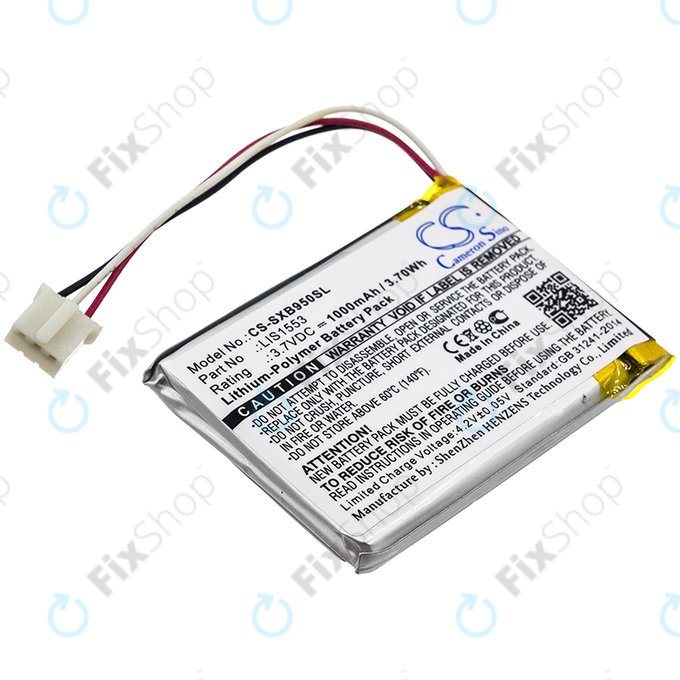 Akkumulátor Sony Mdr-Xb950n1, Srs-Ws1, 1000mAh, Li-Pol, 3.7V, LIS1553, HQ