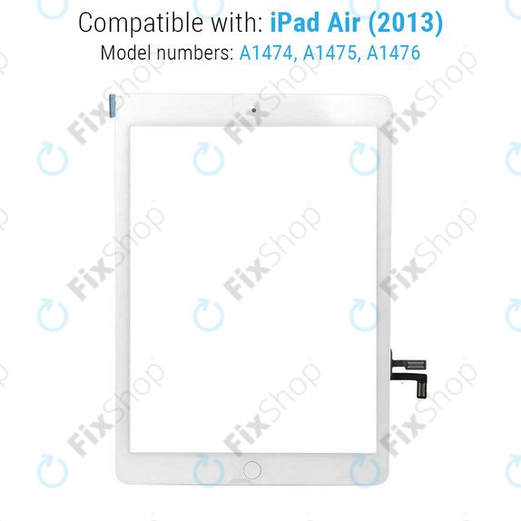 Érintőüveg Home gombbal iPad Air, iPad (5th Gen 2017), White