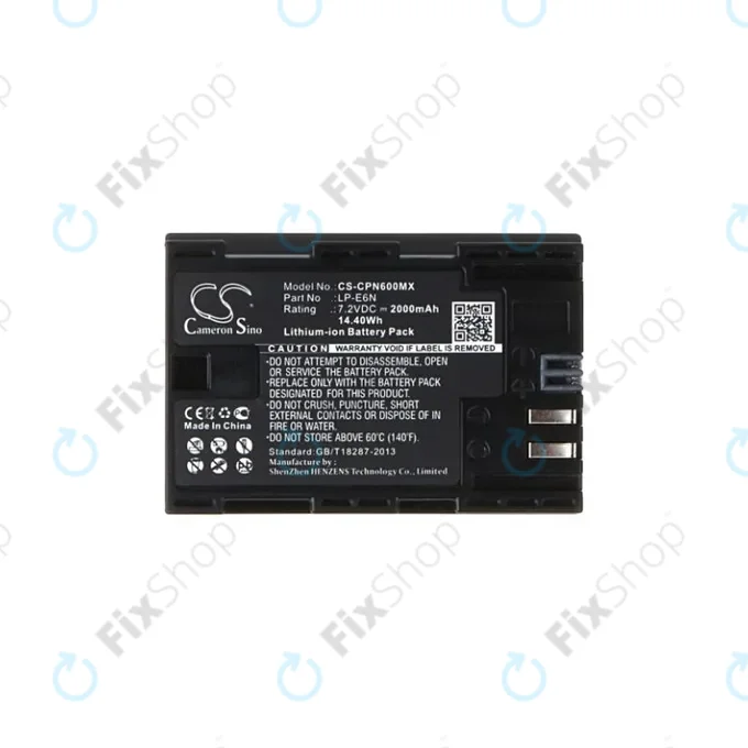Canon EOS 5D, 5DS, 6, 7, 60, 70, R5, R6 - Akkumulátor LP-E6N Li-Ion 2000mAh HQ