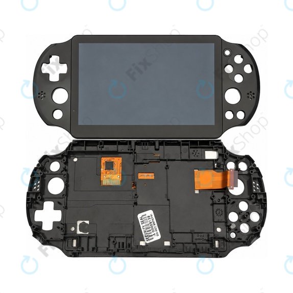 Sony Playstation Vita 1000 - LCD Kijelző + Érintőüveg + Keret (Black) Refurbished