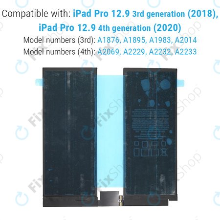 Apple iPad Pro 12.9 (3rd Gen 2018, 4th Gen 2020) - Akkumulátor 9720mAh