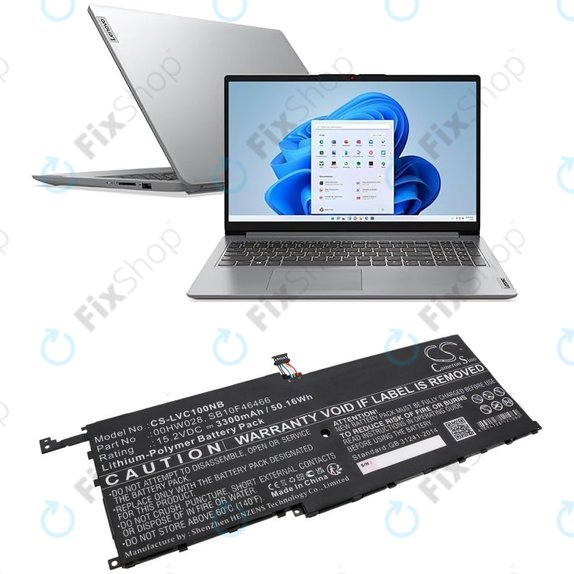 Akkumulátor Lenovo X1, 3300mAh, Li-Pol, 15.2V, 00HW028, HQ