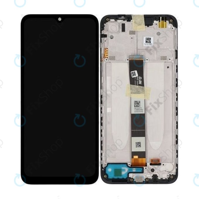 Xiaomi Redmi 9C M2006C3MG M2006C3MT, 9A M2006C3LG M2006C3LI - LCD Kijelző + Érintőüveg + Keret (Black) - 5600070C3L00 Genuine Service Pack
