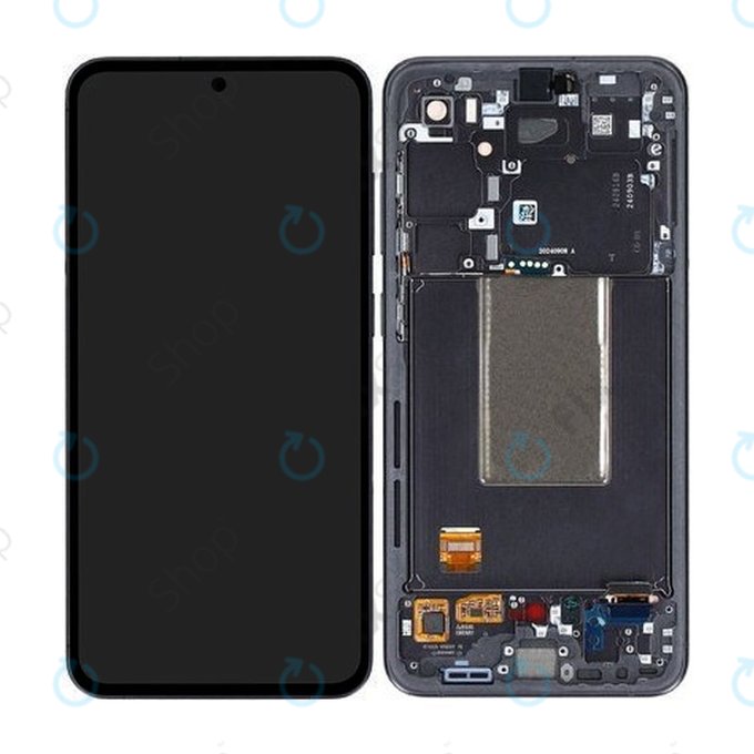 Samsung Galaxy S24 FE - LCD Kijelző + Érintőüveg + Keret (Graphite) - GH82-35848A Genuine Service Pack