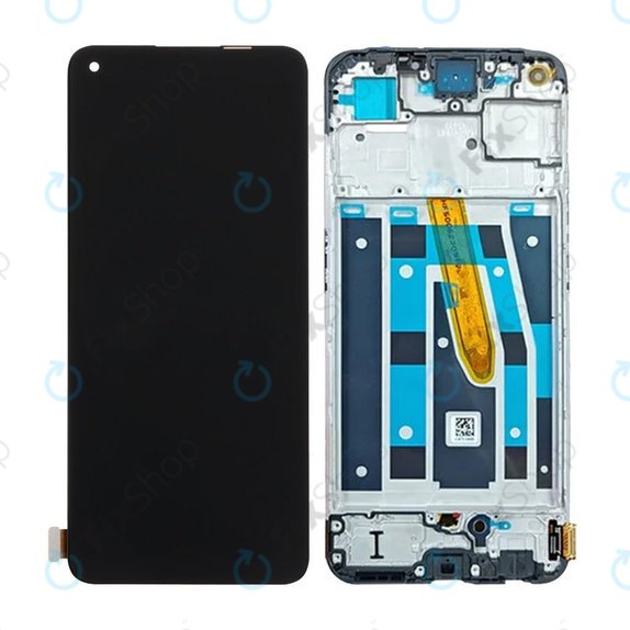 Oppo Reno 8 T - LCD Kijelző + Érintőüveg + Keret (Black Starlight) TFT