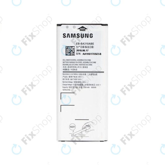 Samsung Galaxy A3 A310F (2016) - Akkumulátor EB-BA310ABE 2300mAh - GH43-04562A, GH43-04562B Genuine Service Pack