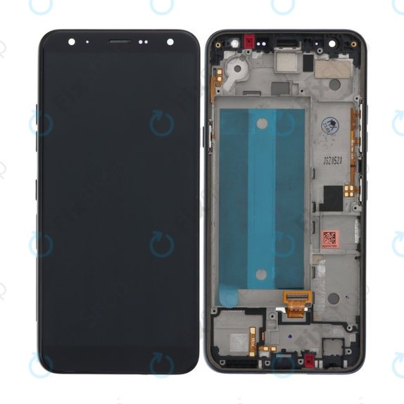 LG K40 - LCD Kijelző + Érintőüveg + Keret (Black) TFT