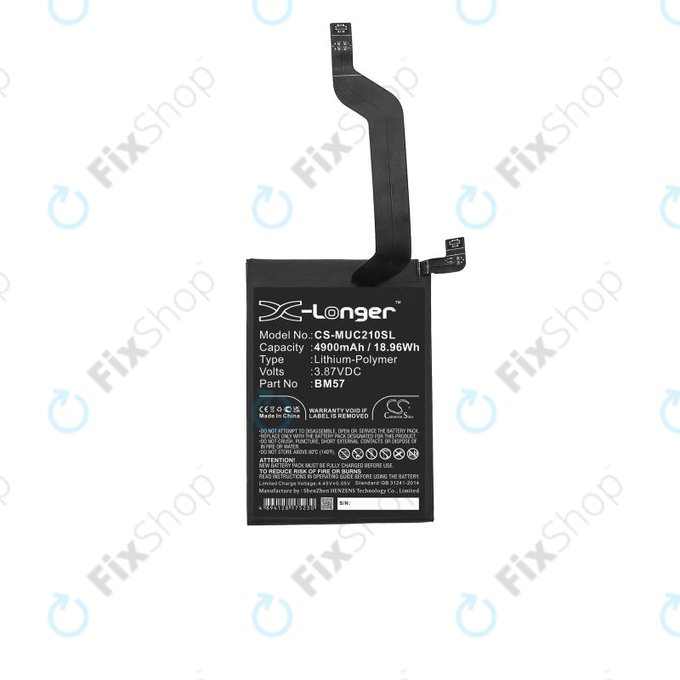 Xiaomi Redmi Note 10 Pro M2101K6G M2101K6R - Akkumulátor BM57 4900mAh HQ