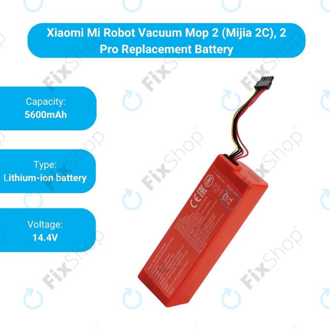 Akkumulátor Xiaomi Mi Robot Vacuum Mop 2 (Mijia 2C), 2 Pro, P1904-4S2P-MM, Li-Ion, 14.4V 6500mAh
