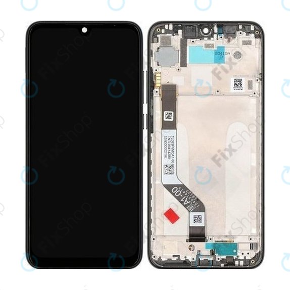 Xiaomi Redmi Note 7 - LCD Kijelző + Érintőüveg + Keret (Black) TFT