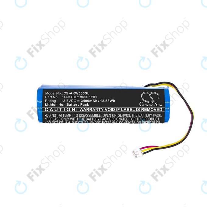 Akkumulátor Akai 5000 Solo, Ewi 5000, 3400mAh, Li-Ion, 3.7V, 1ABTUR18650ZY01, HQ