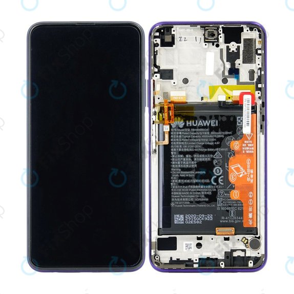 Huawei Honor 9X Pro - LCD Kijelző + Érintőüveg + Keret + Akkumulátor (Phantom Purple) - 02353AKK Genuine Service Pack